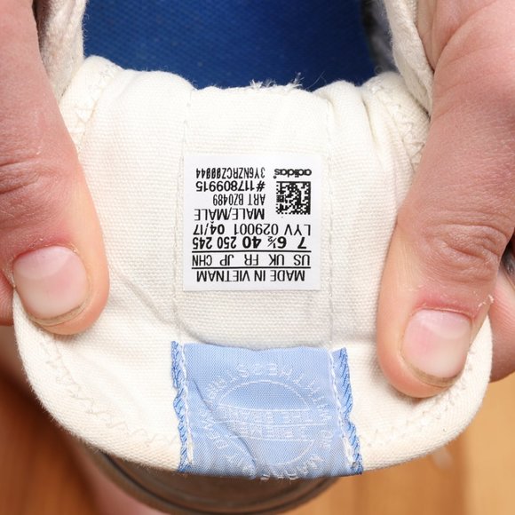 Adidas Nizza Cream and Blue Sneakers - Picture 7 of 8